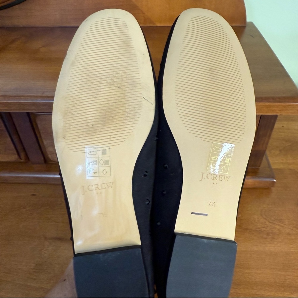 J Crew satin rhinestone Mary Jane Flats ballet buckle strap woman 7.5 classic - Picture 7 of 9